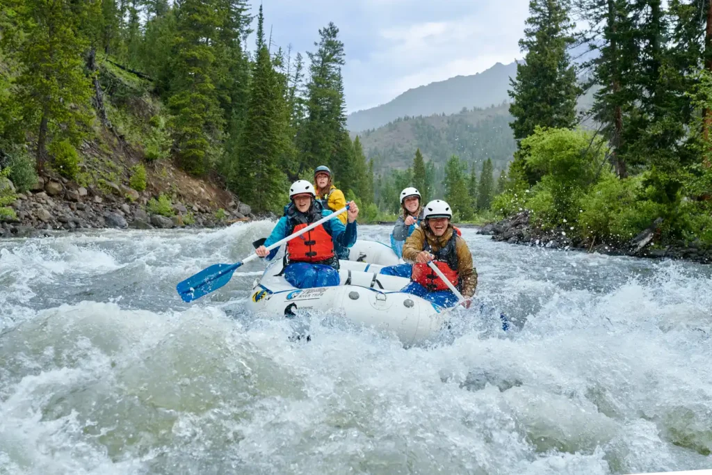 White water rafting group North Fork Shoshone River