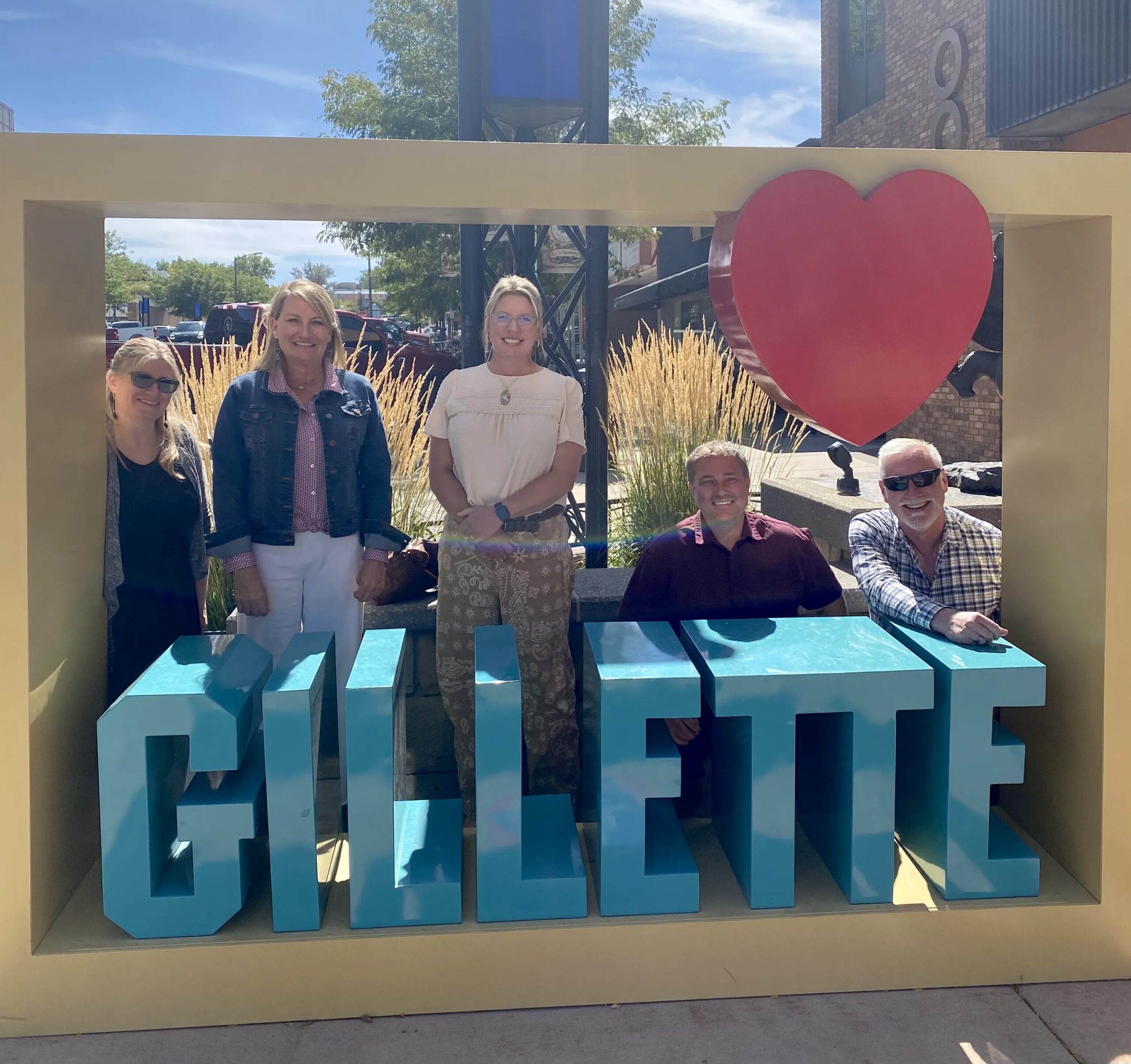 Wyoming Main Street Advisory Board poses for a picture in downtown Gillette, Wyoming.