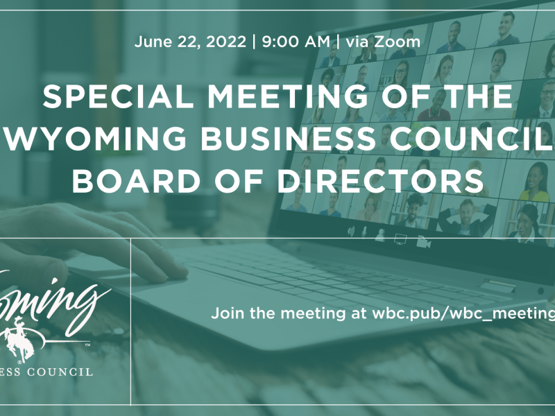 SPECIAL MEETING OF THE WYOMING BUSINESS COUNCIL BOARD OF DIRECTORS (1)