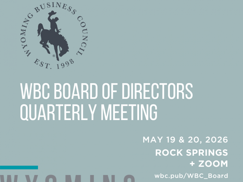 WBC Board of Directors meets in Rock Springs, May 19-20, 2026