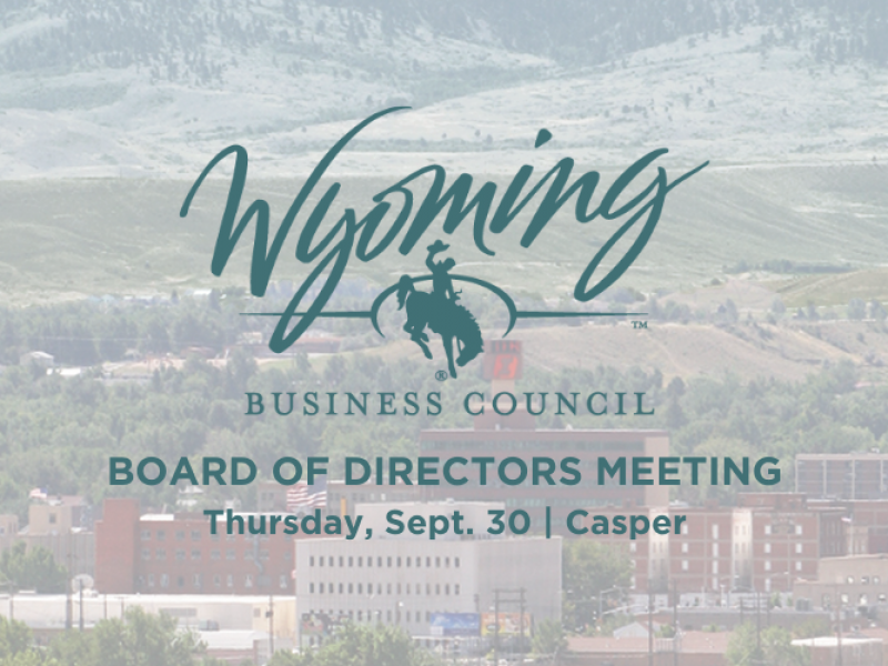 Business Council Board to Meet in Casper Sept 30th