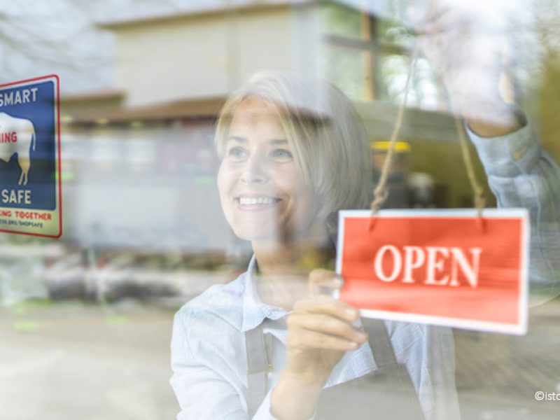 Opening up for business.